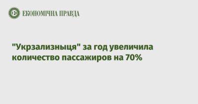 "Укрзализныця" за год увеличила количество пассажиров на 70%