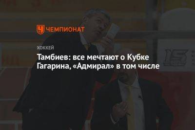Тамбиев: все мечтают о Кубке Гагарина, «Адмирал» в том числе