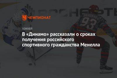 В «Динамо» рассказали о сроках получения российского спортивного гражданства Менелла
