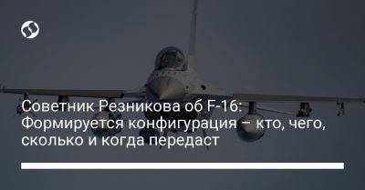 Советник Резникова об F-16: Формируется конфигурация - кто, чего, сколько и когда передаст