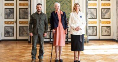 "Спасибо за поддержку": Зеленский встретился с королевой Дании Маргрете II (видео)