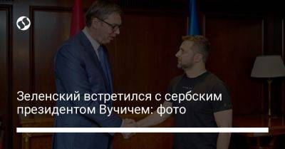 Зеленский встретился с сербским президентом Вучичем: фото
