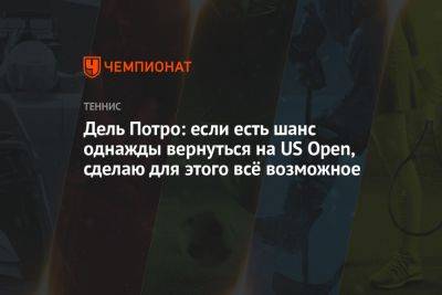 Симон Халеп - Дель Потро: если есть шанс однажды вернуться на US Open, сделаю для этого всё возможное - championat.com - США