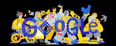 З Днем Незалежності! Google прикрасив головну сторінку святковим дудлом, який намалювала київська художниця Поліна Дорошенко