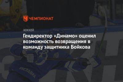 Гендиректор «Динамо» оценил возможность возвращения в команду защитника Бойкова