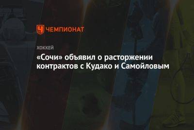 «Сочи» объявил о расторжении контрактов с Кудако и Самойловым
