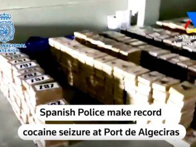 Испанская полиция нашла рекордную партию кокаина среди бананов из Эквадора