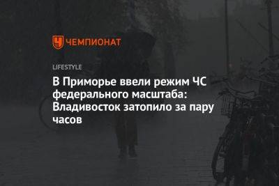 В Приморье ввели режим ЧС федерального масштаба: Владивосток затопило за пару часов