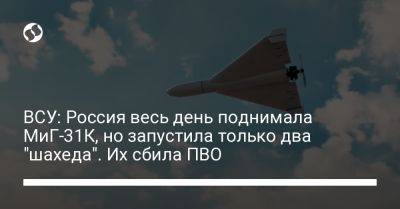 ВСУ: Россия весь день поднимала МиГ-31К, но запустила только два "шахеда". Их сбила ПВО