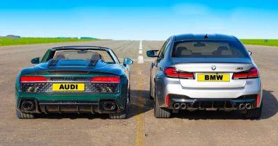 Суперкар Audi R8 сравнили с седаном BMW M5 в заезде по прямой (видео)