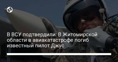 В ВСУ подтвердили: В Житомирской области в авиакатастрофе погиб известный пилот Джус