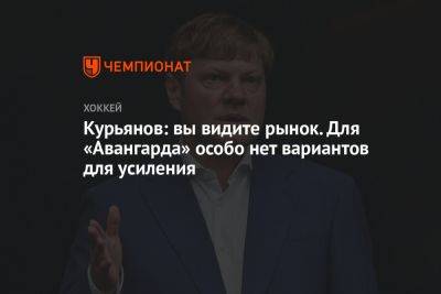 Курьянов: вы видите рынок. Для «Авангарда» особо нет вариантов для усиления