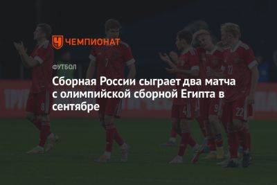Сборная России сыграет два матча с олимпийской сборной Египта в сентябре