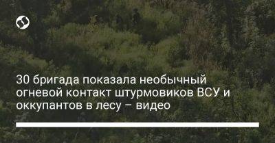 30 бригада показала необычный огневой контакт штурмовиков ВСУ и оккупантов в лесу – видео