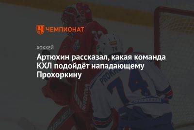 Артюхин рассказал, какая команда КХЛ подойдёт нападающему Прохоркину