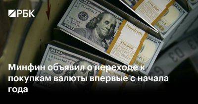 Минфин объявил о переходе к покупкам валюты впервые с начала года - smartmoney.one - Россия