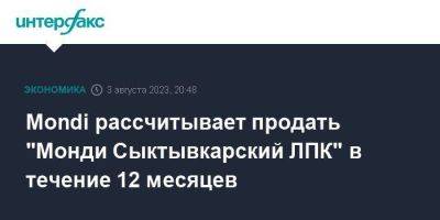 Mondi рассчитывает продать "Монди Сыктывкарский ЛПК" в течение 12 месяцев