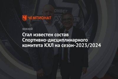 Стал известен состав Спортивно-дисциплинарного комитета КХЛ на сезон-2023/2024