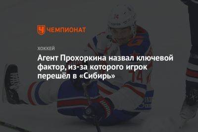 Агент Прохоркина назвал ключевой фактор, из-за которого игрок перешёл в «Сибирь»