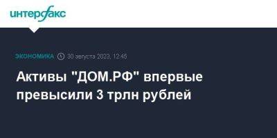 Активы "ДОМ.РФ" впервые превысили 3 трлн рублей