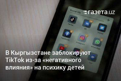 В Кыргызстане заблокируют TikTok из-за «негативного влияния» на психику детей