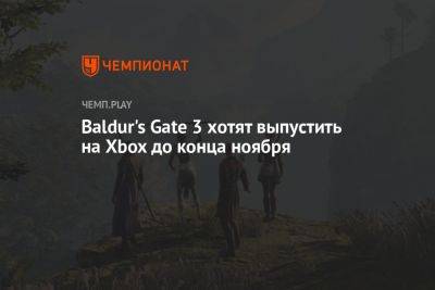 Baldur's Gate 3 хотят выпустить на Xbox до конца ноября
