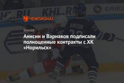 Анисин и Варнаков подписали полноценные контракты с ХК «Норильск»
