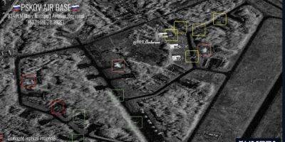 Хорошо видны уничтоженные самолеты. Расследователи опубликовали новые спутниковые снимки аэродрома в Пскове после атаки дронами — фото