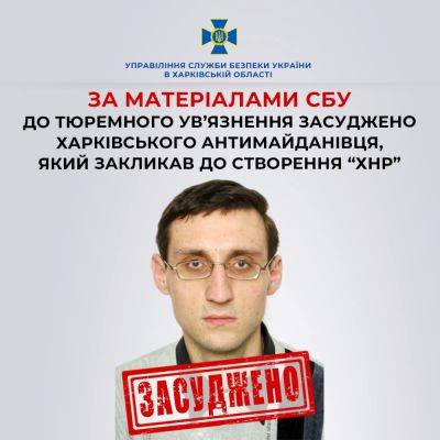 Харьковский антимайдановец, призывавший к созданию «ХНР», получил приговор