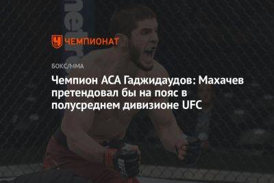 Ислам Махачев - Чемпион ACA Гаджидаудов: Махачев претендовал бы на пояс в полусреднем дивизионе UFC - championat.com