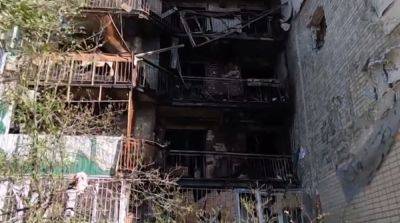 В ОВА показали последствия удара по многоэтажке в Херсоне