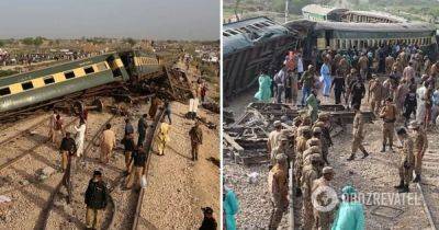 Авария в Пакистане - десятки погибших, сотни раненых - в Пакистане сошел с рельсов поезд - фото
