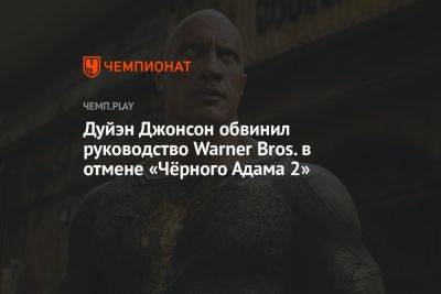 Дуйэн Джонсон обвинил руководство Warner Bros. в отмене «Чёрного Адама 2»