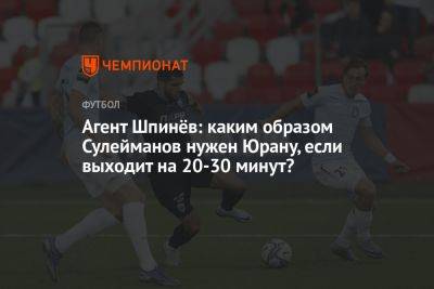 Агент Шпинёв: каким образом Сулейманов нужен Юрану, если выходит на 20-30 минут?
