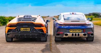 Внедорожные суперкары Lamborghini и Porsche сравнили в заезде по прямой (видео)