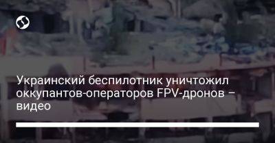Украинский беспилотник уничтожил оккупантов-операторов FPV-дронов – видео