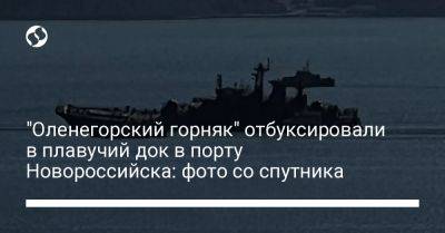 "Оленегорский горняк" отбуксировали в плавучий док в порту Новороссийска: фото со спутника