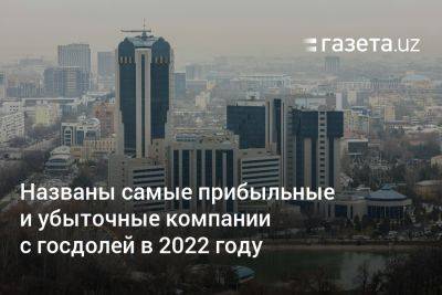 Названы самые прибыльные и убыточные компании Узбекистана с госдолей в 2022 году