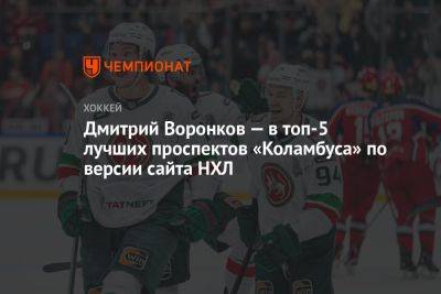 Дмитрий Воронков — в топ-5 лучших проспектов «Коламбуса» по версии сайта НХЛ