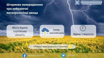 Штормовое предупреждение: сегодня в Харькове и области — грозы