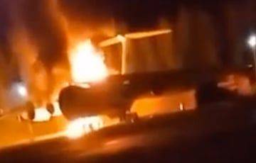 Момент удара по Ил-76 в Пскове показали с камеры беспилотника
