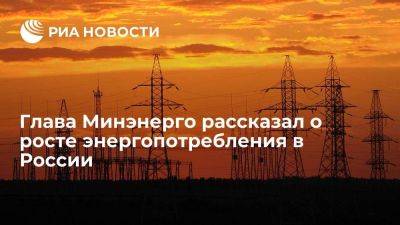 Шульгинов: энергопотребление в России за 8 месяцев выросло на 1-1,2%