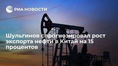 Шульгинов: экспорт нефти из России в Китай по итогам 2023 года вырастет на 15%