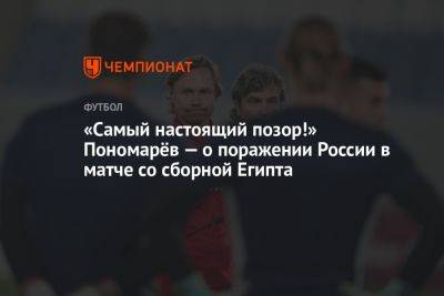«Самый настоящий позор!» Пономарёв — о поражении России в матче со сборной Египта