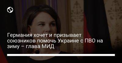 Германия хочет и призывает союзников помочь Украине с ПВО на зиму – глава МИД