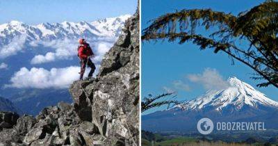 Гора Таранаки – в Новой Зеландии альпинист упал с высоты в 600 метров и выжил – фото