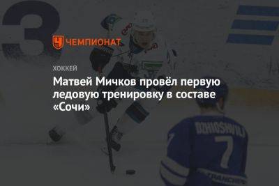 Матвей Мичков - Матвей Мичков провёл первую ледовую тренировку в составе «Сочи» - championat.com - Сочи