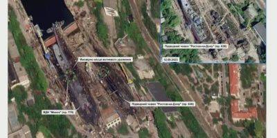 Новые спутниковые снимки подтвердили уничтожение российской техники в Севастопольском заводе
