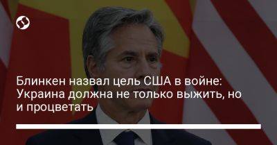 Блинкен назвал цель США в войне: Украина должна не только выжить, но и процветать