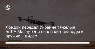 Лондон передал Украине тяжелые БпЛА Malloy. Они перевозят снаряды и оружие – видео